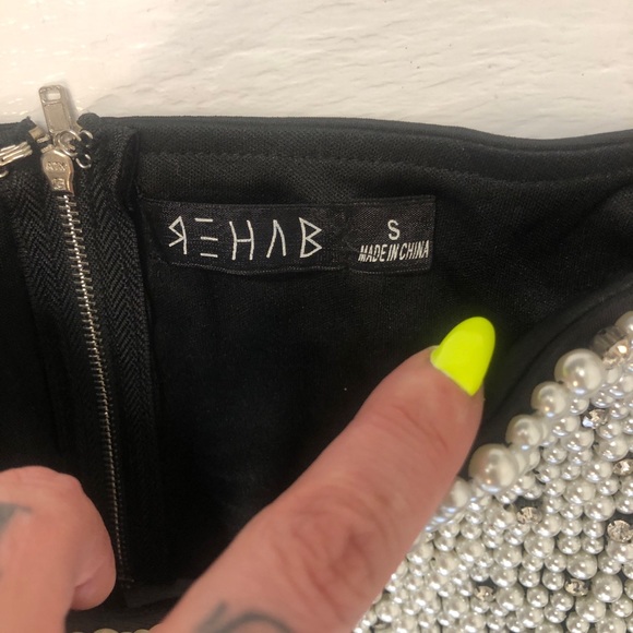 RARE DOLLS KILL PEARL COVERED BUSTIER - Picture 3 of 3